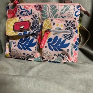 Lily Bloom Tropical pineapple crossbody purse NWT